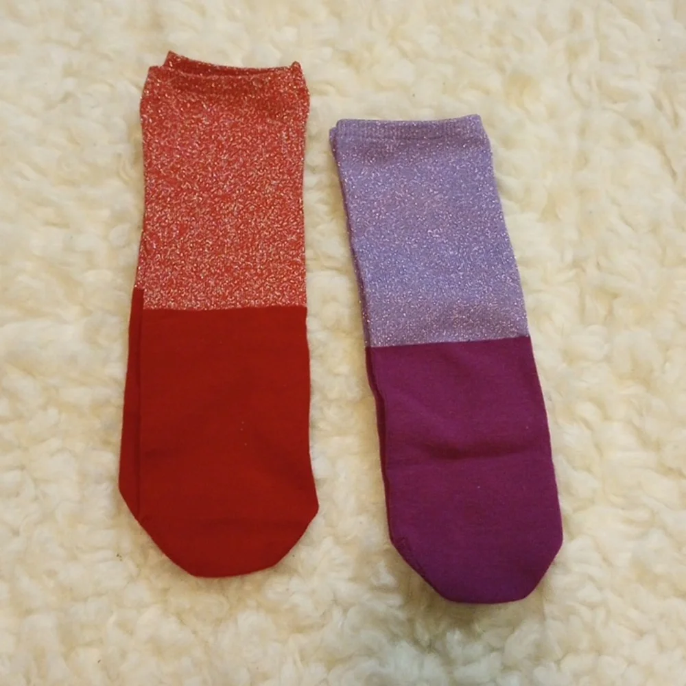 sukeno two tone glitter socks